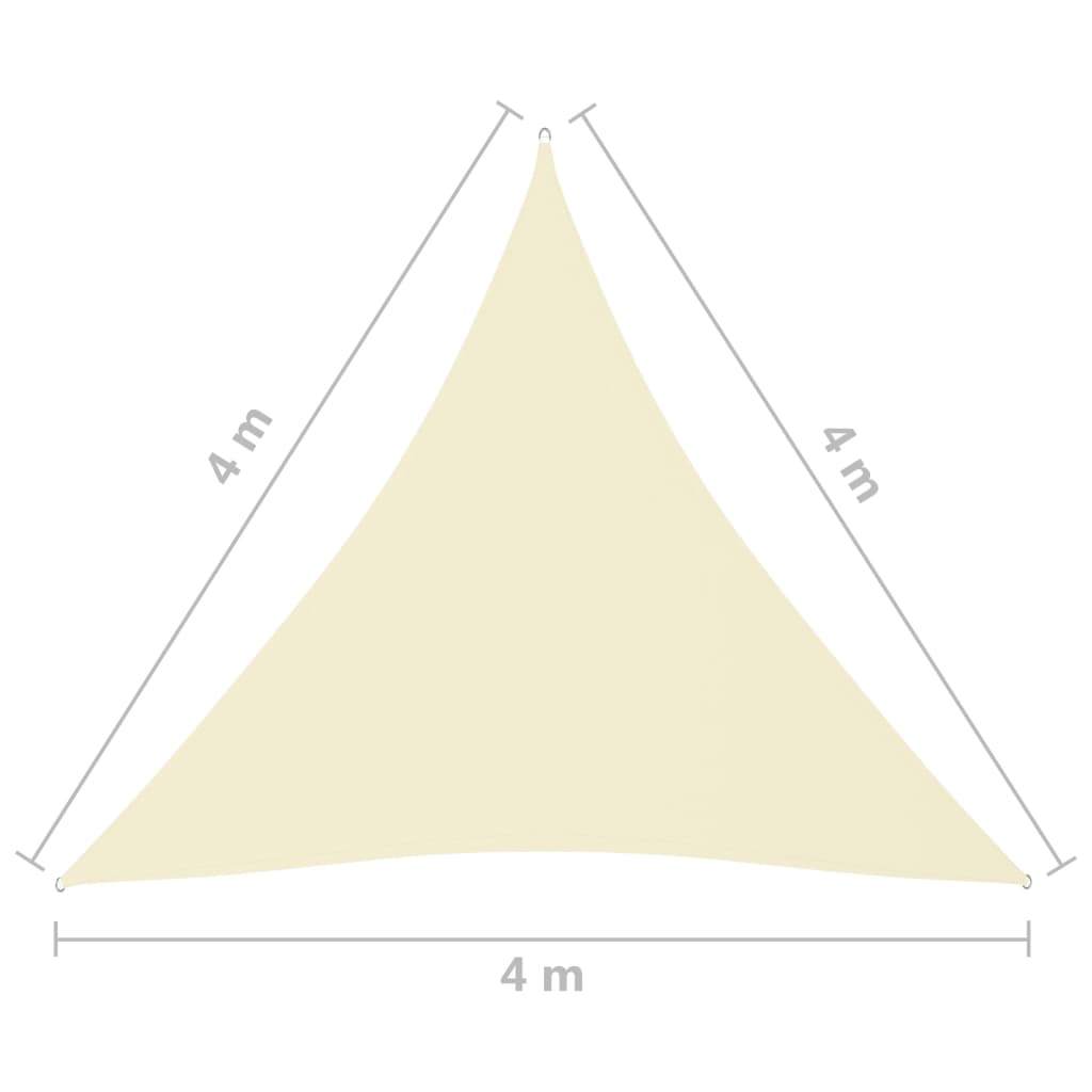 Sonnensegel Oxford-Gewebe Dreieckig 4x4x4 m Creme
