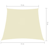Thumbnail for Sonnensegel Oxford-Gewebe Trapezförmig 3/4x3 m Creme