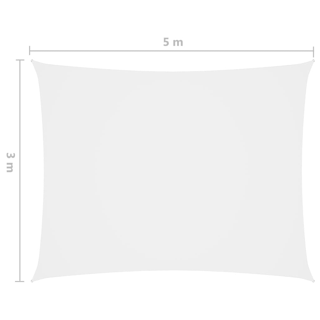 Sonnensegel Oxford-Gewebe Rechteckig 3x5 m Weiß