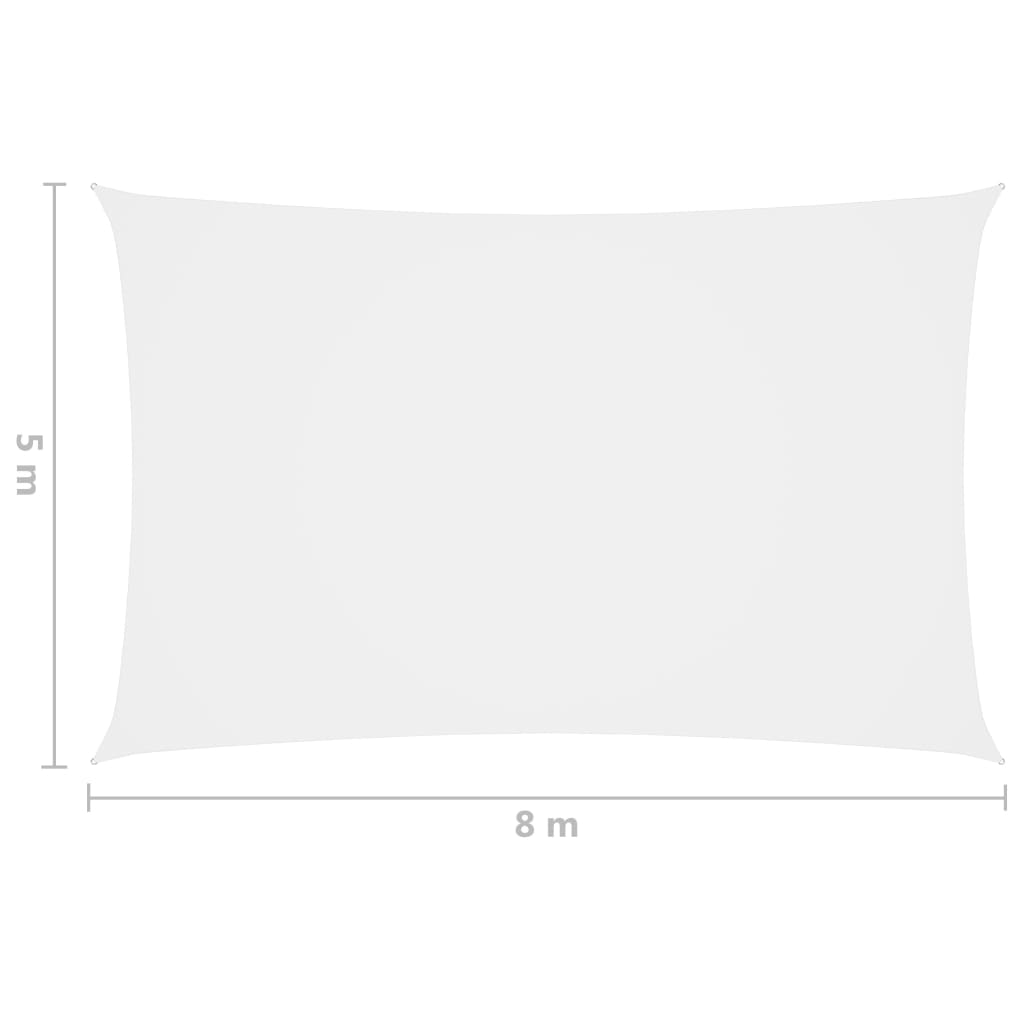 Sonnensegel Oxford-Gewebe Rechteckig 5x8 m Weiß