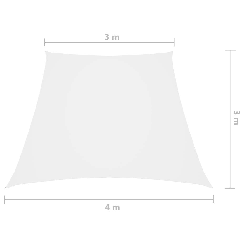 Sonnensegel Oxford-Gewebe Trapezförmig 3/4x3 m Weiß