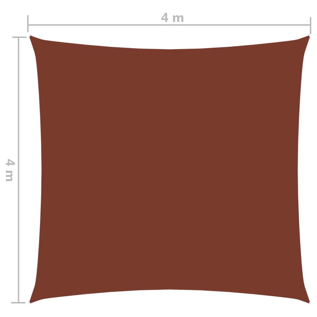 Sonnensegel Oxford-Gewebe Quadratisch 4x4 m Terrakottarot