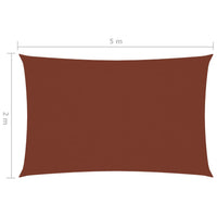 Thumbnail for Sonnensegel Oxford-Gewebe Rechteckig 2x5 m Terrakottarot