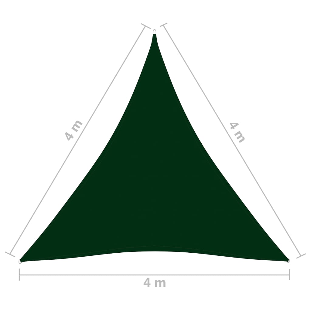 Sonnensegel Oxford-Gewebe Dreieckig 4x4x4 m Dunkelgrün