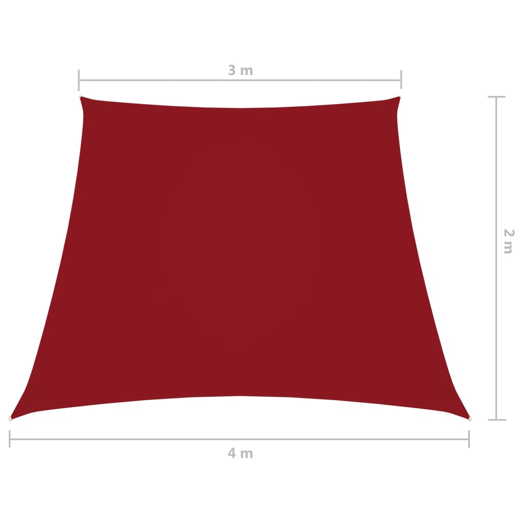 Sonnensegel Oxford-Gewebe Trapezförmig 3/4x2 m Rot
