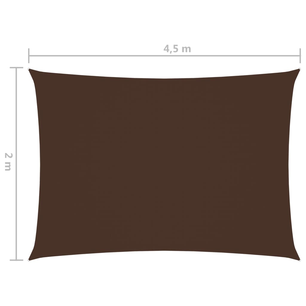 Sonnensegel Oxford-Gewebe Rechteckig 2x4,5 m Braun
