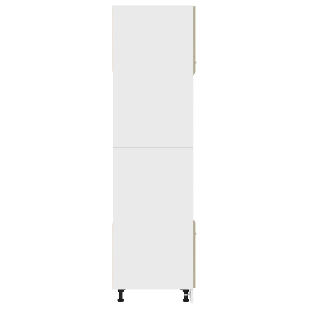 Mikrowellenumbauschrank Sonoma-Eiche 60x57x207 cm Holzwerkstoff