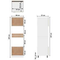 Thumbnail for Mikrowellenumbauschrank Sonoma-Eiche 60x57x207 cm Holzwerkstoff