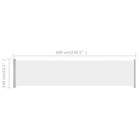 Thumbnail for Ausziehbare Seitenmarkise 140x600 cm Creme
