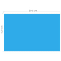 Thumbnail for Rechteckige Poolabdeckung 600x400 cm PE Blau