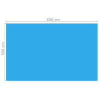 Thumbnail for Rechteckige Poolabdeckung 800x500 cm PE Blau