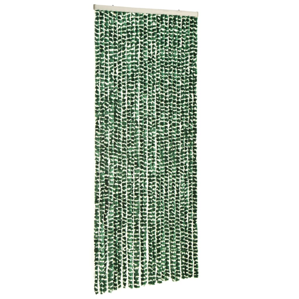 Insektenschutz-Vorhang Grün und Weiß 90x220 cm Chenille