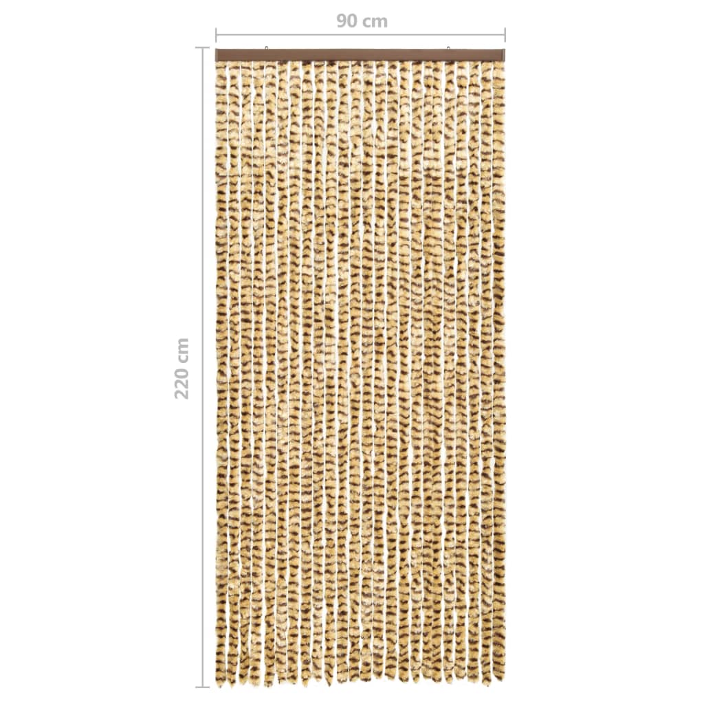 Insektenschutz-Vorhang Beige und Braun 90x220 cm Chenille