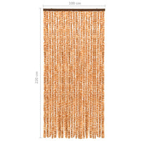 Thumbnail for Insektenschutz-Vorhang Ocker und Weiß 100x220 cm Chenille