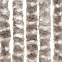 Thumbnail for Insektenschutz-Vorhang Taupe und Weiß 90x220 cm Chenille