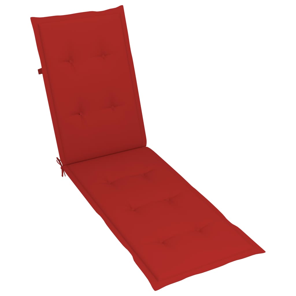 Liegestuhl-Auflage Rot (75+105)x50x4 cm