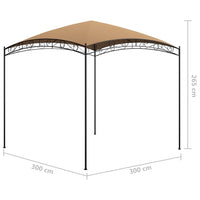 Thumbnail for Pavillon 3x3x2,65 m Taupe 180 g/m²