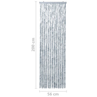 Thumbnail for Insektenschutz-Vorhang Weiß und Grau 56x200 cm Chenille