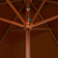 Thumbnail for Sonnenschirm mit Holzmast Terrakotta-Rot 200x300 cm