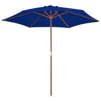 Thumbnail for Sonnenschirm mit Holzmast Blau 270 cm