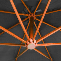Thumbnail for Ampelschirm mit Mast Anthrazit 3,5x2,9 m Massivholz Tanne