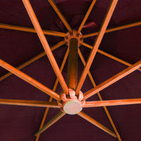 Thumbnail for Ampelschirm mit Mast Bordeauxrot 3,5x2,9 m Massivholz Tanne