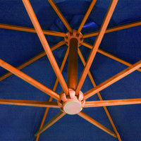 Thumbnail for Ampelschirm mit Mast Azurblau 3,5x2,9 m Massivholz Tanne