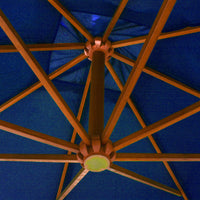 Thumbnail for Ampelschirm mit Mast Azurblau 3x3 m Massivholz Tanne