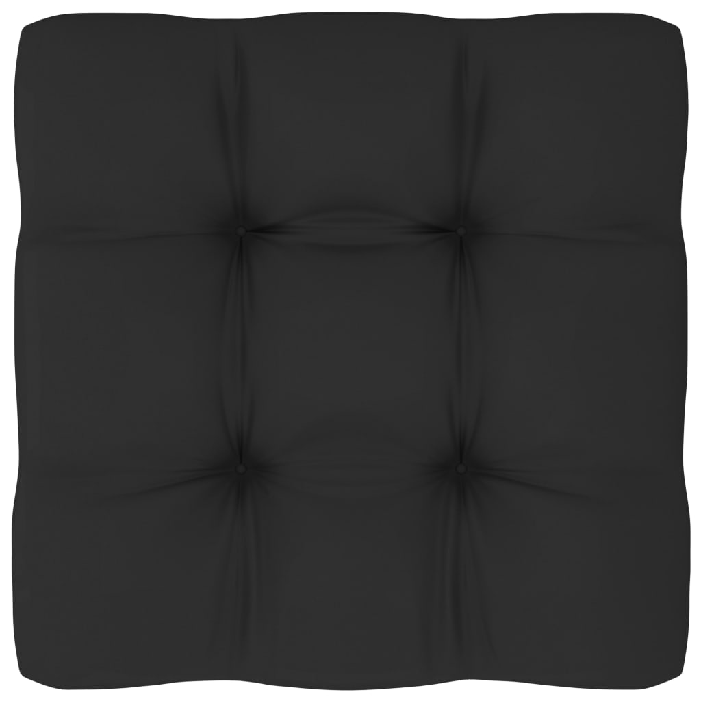 Palettensofa-Kissen Schwarz 70x70x12 cm