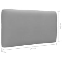 Thumbnail for Palettensofa-Kissen Grau 70x40x12 cm
