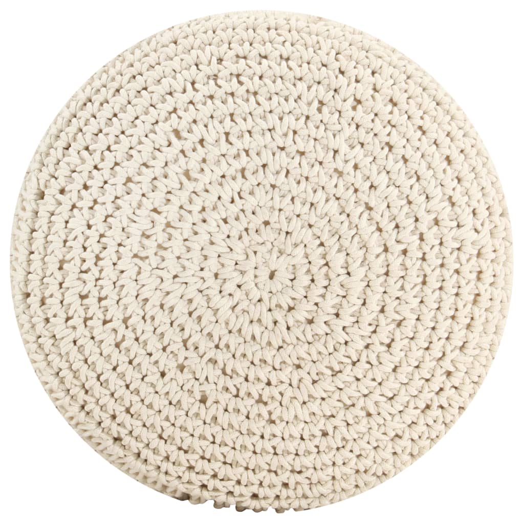 Makramee Sitzpuff Handgefertigt 45 x 30 cm Baumwolle