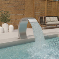 Thumbnail for Pool-Wasserfall mit LEDs 30x60x70 cm Edelstahl 304