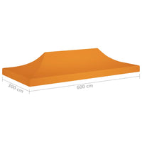 Thumbnail for Partyzelt-Dach 6x3 m Orange 270 g/m²