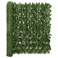 Thumbnail for Balkon-Sichtschutz mit Dunkelgrünen Blättern 400x100 cm