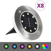 Thumbnail for Solar-Bodenleuchten 8 Stk. LED-Leuchtmittel RGB Farbe