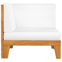 Thumbnail for 2-Sitzer-Sofa mit Cremeweißen Kissen Akazie Massivholz