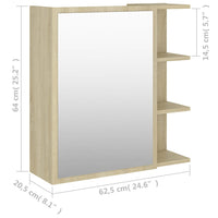 Thumbnail for Bad-Spiegelschrank Sonoma-Eiche 62,5x20,5x64 cm Holzwerkstoff