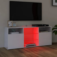 Thumbnail for TV-Schrank mit LED-Leuchten Hochglanz-Weiß 120x30x50 cm