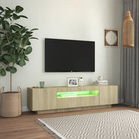 Thumbnail for TV-Schrank mit LED-Leuchten Sonoma-Eiche 160x35x40 cm