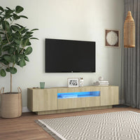 Thumbnail for TV-Schrank mit LED-Leuchten Sonoma-Eiche 160x35x40 cm