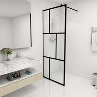 Thumbnail for Duschwand für Begehbare Duschen mit Hartglas Schwarz 80x195 cm