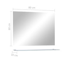 Thumbnail for Wandspiegel mit Ablage 80x60 cm Hartglas