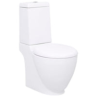 Thumbnail for WC Keramik-Toilette Badezimmer Rund Senkrechter Abgang Weiß