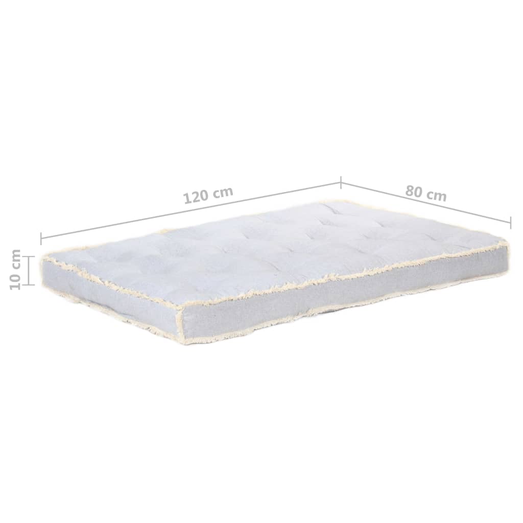 Palettensofa-Kissen Grau 120x80x10 cm
