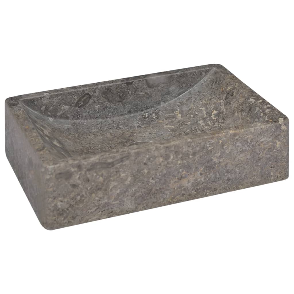Waschbecken Grau 45x30x12 cm Marmor