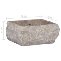 Thumbnail for Waschbecken Grau 30x30x13 cm Marmor