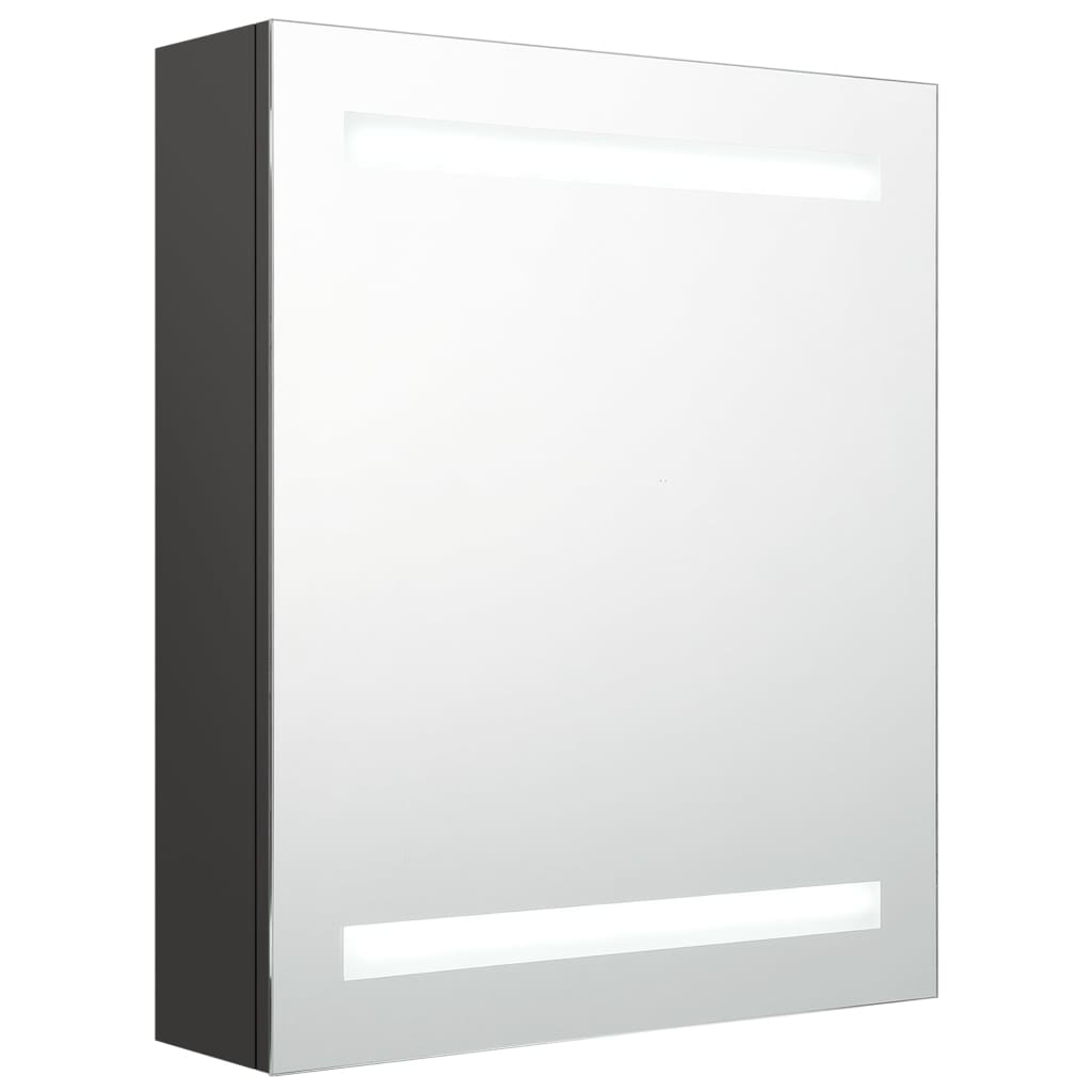 LED-Bad-Spiegelschrank Anthrazit 50x14x60 cm