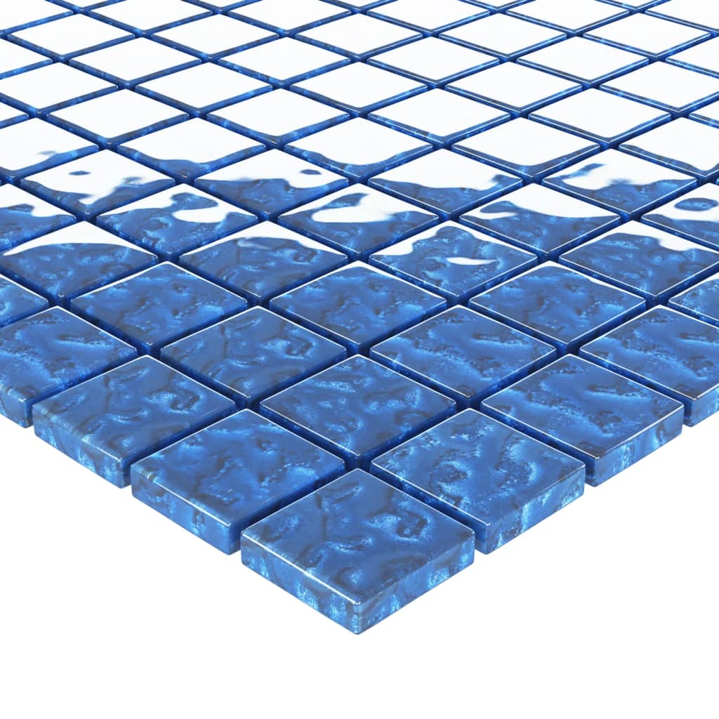 Mosaikfliesen 11 Stk. Blau 30x30 cm Glas
