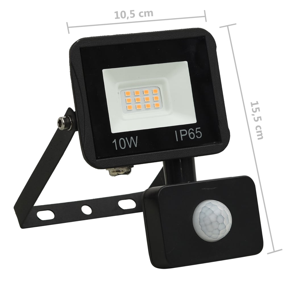 LED-Fluter mit Sensor 10W Warmweiß