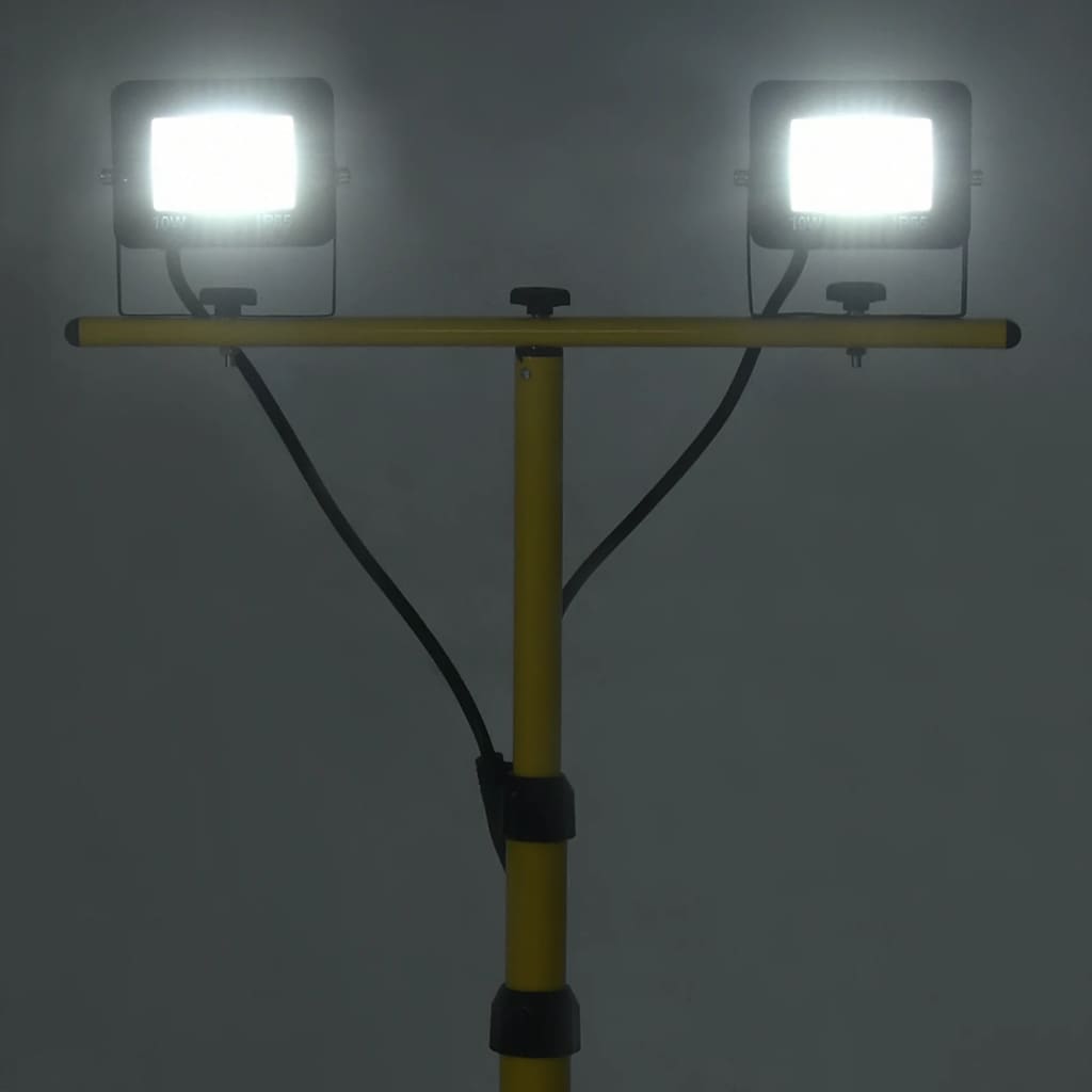 LED-Fluter mit Stativ 2x10 W Kaltweiß